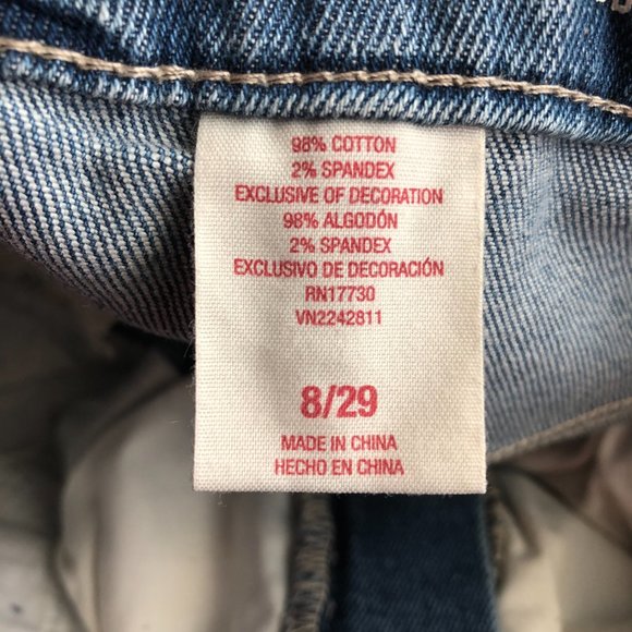 Mossimo Distressed High Rise Shorts Raw Hem Size 8 - Picture 8 of 11